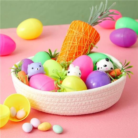 3-Pack Small Round Cotton Rope Woven Storage Baskets-Nesting Bins for Organizing - Picture 2 of 8